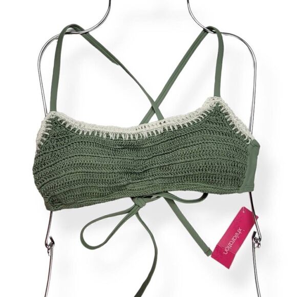 Xhilaration  Sage Embroidered Bralette Medium Jrs. 4-6 - Picture 1 of 3